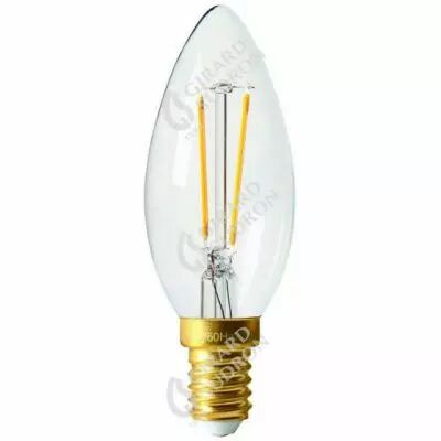 Flamme Lisse Filament LED 2W E14 Claire (713496) �quivalent 28 watts