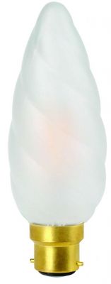 Flamme Torsade Gante F15 Filament LED 4W B22 2700K 490lm satine mat (713197)