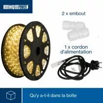 Flexible Lumineux &Agrave; Led - 45 M - Blanc Chaud (HQRL45002)
