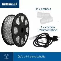 Flexible Lumineux &Agrave; Led - 45 M - Blanc Froid (HQRL45001)