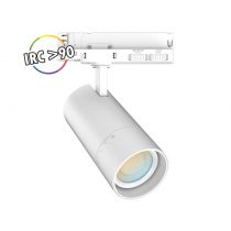 FOCUS SLIM II SPOT SUR RAIL BLC 20W/15W/10W 3CCT IP20 ANGLE AJUS 3ANS (100393)