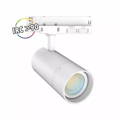 FOCUS SLIM II SPOT SUR RAIL BLC 35W/30W/25W 3CCT IP20 ANGLE AJUS 3ANS (100395)
