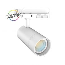 FOCUS SLIM II SPOT SUR RAIL BLC 35W/30W/25W 3CCT IP20 ANGLE AJUS 3ANS (100395)