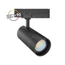 FOCUS SLIM II SPOT SUR RAIL NOIR 35W/30W/25W 3CCT IP20 ANGLE AJUS 3ANS (100396)