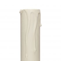 Fourreau avec gouttes pour fausse bougie Blanc antique, diametre 24 mm, longueur 100 mm (200153)