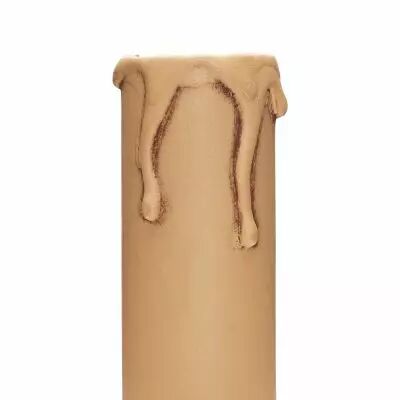 Fourreau avec gouttes pour fausse bougie Ivoire patin�, diametre 24 mm, longueur 70 mm (200237)