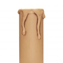 Fourreau avec gouttes pour fausse bougie Ivoire patiné, diametre 24 mm, longueur 70 mm (200237)