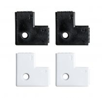 Function YourLED Edge-Connector 90° kit de 4 blanc noir (70599)