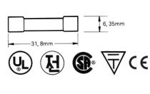 Fusible 6.35 x 32mm rapide 0.1a (10 pcs/boîte) (6FF0.1N)