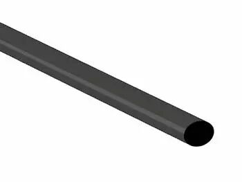 Gaine thermoretractable 2:1 - 4.8mm - noir - 1m - version economique (ST48BKL)