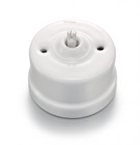 GARBY-POUSSOIR ROTATIF 10AX - 250V~  PORCELAINE (SANS MANETTE)-PORCELAINE BLANCHE