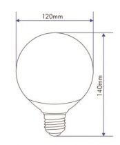 GLOBE D120 LED 15W E27 240V 2700K 330°