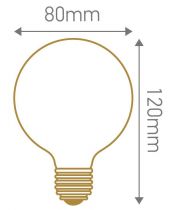 GLOBE Diamétre 80 à filament métal spiralé 40W 230V E27 (15996)