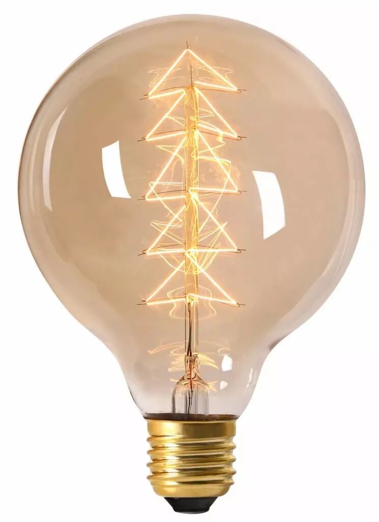 Ampoule Globe Filament Métallique "Sapin" 40W E27 2000K 160Lm Ambrée