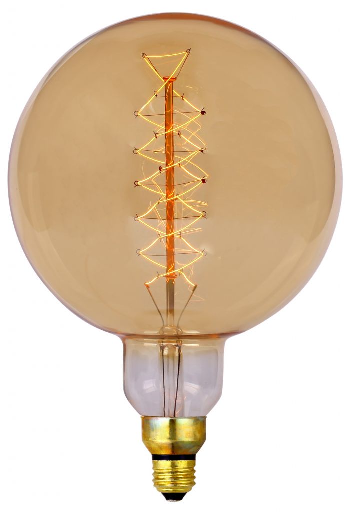 Ampoule Géante Filament LED TWISTED 240mm 4W E27 2000K 200Lm Dimmable Ambrée