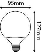 Globe LED 330° 12W E27 4000K 1050lm opaque (160114)