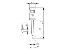 Grip-fils miniature a raccordement par soudure (kleps 2) - noir (HM6200)