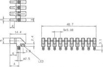 Guide lumiere 2x5mm horizontal 1x10 elements