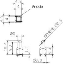 Guide lumiere cms horizontal avec led