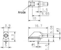 Guide lumiere cms horizontal avec led