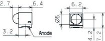 Guide lumiere cms horizontal led rouge