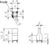 Guide lumiere cms horizontal led rouge