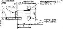 Guide lumiere pour panneau 26x26,4x4,2x5 mm