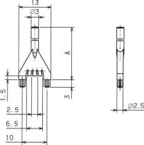 Guide lumiere vertical diametre 3 mm longueur 15mm