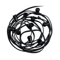 GUIRLANDE FORAINE CABLE PLAT NOIR 10M 20 DOUILLES B22 (51022)