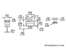 H251a p.c.commutateur a glissiere mini 1p 2.54 on-on (H251A)