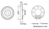 HAUT-PARLEUR DYNAMIQUE COMPACTE 80dB 0.15W