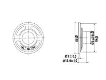 Haut-parleur miniature - 0.5w / 8 ohm - ø 50mm (MLS1)