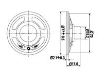Haut-parleur miniature - 1w / 8 ohm - ø 77mm (MLS4)