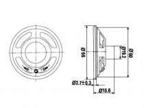 Haut-parleur miniature - 2w / 8 ohm - ø 66mm (MLS3)