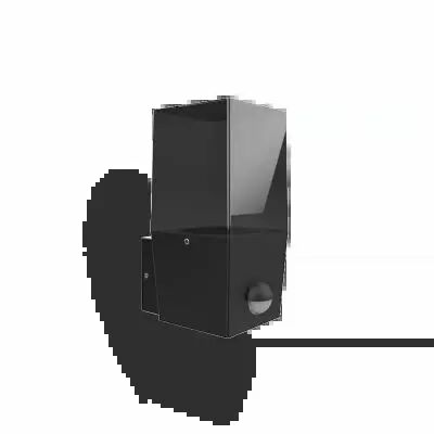HELIOS APPLIQUE 1 X E27 RECTANGULAIRE IP44 ALU + DETECT IR (100941)