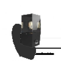 HELIOS APPLIQUE 1 X E27 RECTANGULAIRE IP44 ALU + DETECT IR (100941)