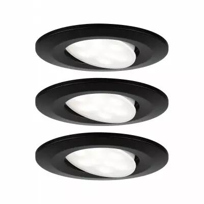 HomeSpa Spot encastr� LED Calla Kit de base orientable IP65 rond 90mm 3x6,5W 3x680lm 230V 4000K Noir mat (99991)