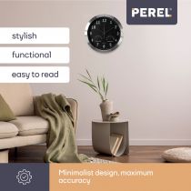 Horloge Murale  En Aluminium Avec Thermomètre & Hygromètre - Ø 35.5 Cm (WC118)