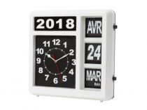 Horloge Murale À Chiffres Sautants Avec Calendrier - 31 X 31 Cm - Français (WC107)