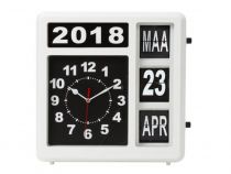 Horloge Murale À Chiffres Sautants Avec Calendrier - 31 X 31 Cm - Néerlandais (WC106)
