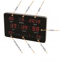 Horloge Murale Avec Affichage Led (WC219)