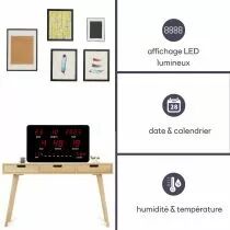 Horloge Murale Avec Affichage Led (WC219)