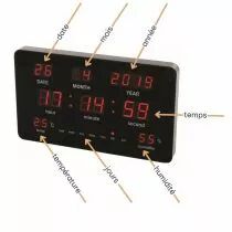 Horloge Murale Avec Affichage Led (WC219)