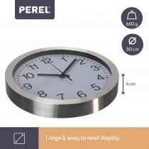 Horloge Murale En Aluminium - ?30 Cm (WC101)