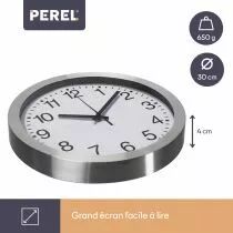 Horloge Murale En Aluminium - ?30 Cm (WC101)