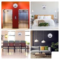 Horloge Murale En Aluminium Avec 3 Fuseaux Horaires - Ø 45.5 Cm (WC109)
