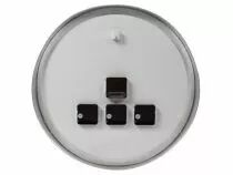 Horloge Murale En Aluminium Avec 3 Fuseaux Horaires - &Oslash; 45.5 Cm (WC109)
