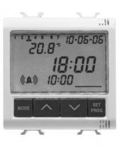 Horloge-réveil-thermométre - 230v ac 50/60hz - 2 modules - blanc - chorus