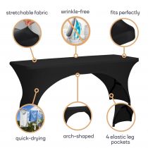 HOUSSE - POUR TABLE - NOIR