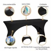 HOUSSE - POUR TABLE - NOIR